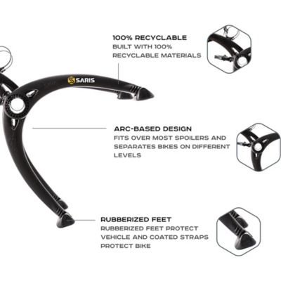 Image showing  Bones Trunk Bike Rack Mount, Bike Rack for Car and SUV, 2 Bikes