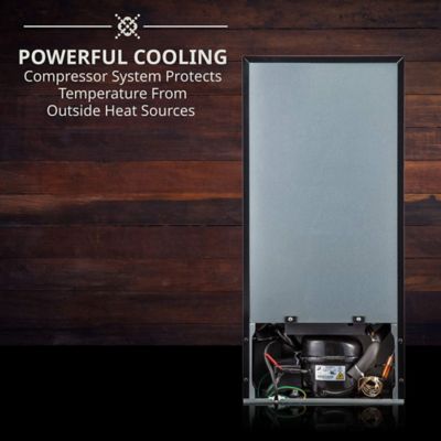 Image showing 8 th Ivation 18 Bottle Compressor Wine Refrigerator, Freestanding Wine Cooler with Lock, Black