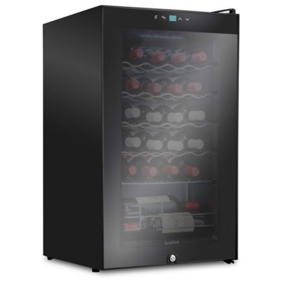 Ivation 24 Bottle Compressor Wine Refrigerator, Freestanding Wine Cooler with Lock