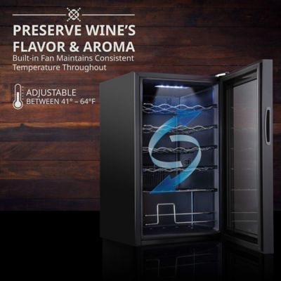 Image showing  24 Bottle Compressor Wine Refrigerator, Freestanding Wine Cooler with Lock