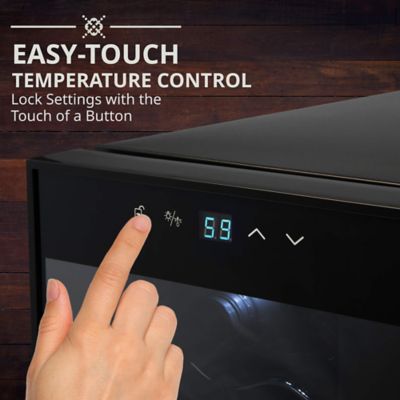 Image showing  24 Bottle Compressor Wine Refrigerator, Freestanding Wine Cooler with Lock