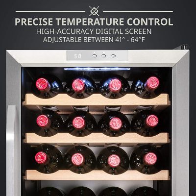 Image showing  24 Bottle Compressor Wine Refrigerator, Freestanding Wine Cooler with Lock