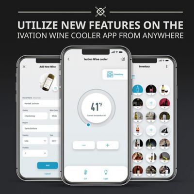 Image showing  28 Bottle Freestanding Wine Refrigerator, Wine Fridge with Wi-Fi Smart App Control, Black