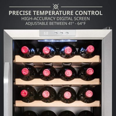 Image showing 5 th Ivation 28 Bottle Compressor Wine Refrigerator, Freestanding Wine Cooler with Lock