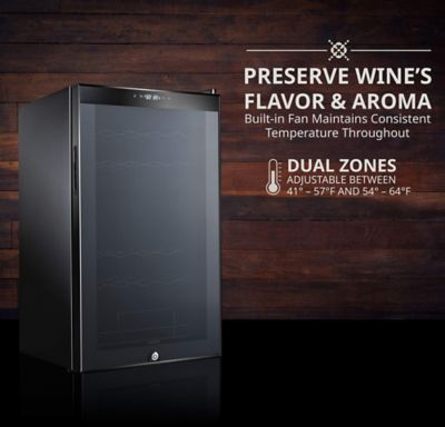 Image showing 6 th Ivation 33 Bottle Freestanding Wine Refrigerator, Dual Zone Wine Fridge with Lock