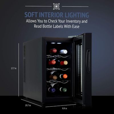 Image showing  8 Bottle Thermoelectric Wine Cooler, Quiet Freestanding Wine Fridge