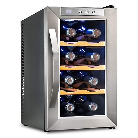 Ivation 8 Bottle Thermoelectric Wine Cooler, Quiet Freestanding Wine Fridge