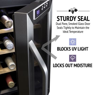 Image showing  8 Bottle Thermoelectric Wine Cooler, Quiet Freestanding Wine Fridge