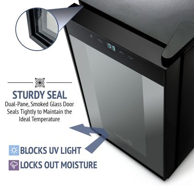 Image showing  12 Bottle Thermoelectric Wine Cooler, Quiet Freestanding Wine Fridge