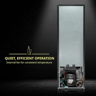 Image showing 8 th Schmecke 12 Bottle Compressor Wine Refrigerator, Freestanding Wine Cooler with Lock, Stainless Steel