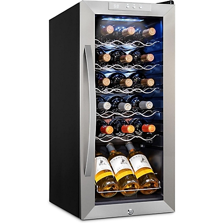 Schmecke 18 Bottle Compressor Wine Refrigerator, Freestanding Wine Cooler with Lock