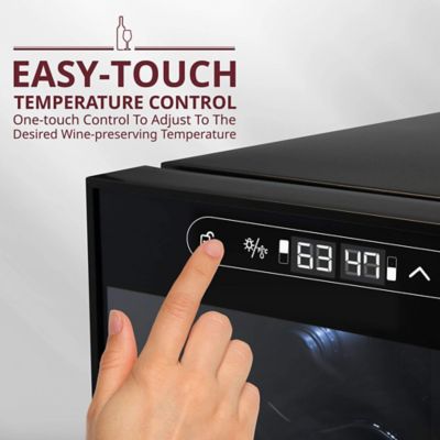 Image showing 5 th Schmecke 33 Bottle Freestanding Wine Refrigerator, Dual Zone Wine Fridge with Lock