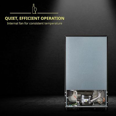 Image showing 8 th Schmecke 34 Bottle Compressor Wine Refrigerator, Freestanding Wine Cooler with Lock