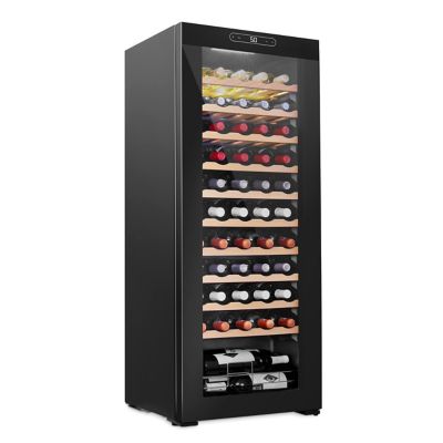 Schmecke 55 Bottle Compressor Wine Refrigerator, Large Freestanding Wine Cooler, Black
