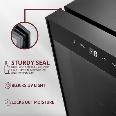Image showing 3 th Schmecke 10 Bottle Thermoelectric Wine Cooler, Quiet Freestanding Wine Fridge
