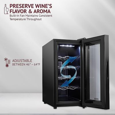 Image showing 4 th Schmecke 10 Bottle Thermoelectric Wine Cooler, Quiet Freestanding Wine Fridge