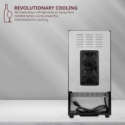 Image showing 7 th Schmecke 10 Bottle Thermoelectric Wine Cooler, Quiet Freestanding Wine Fridge