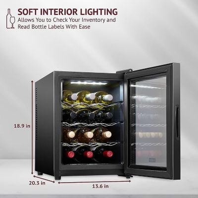 Image showing  12 Bottle Thermoelectric Wine Cooler, Quiet Freestanding Wine Fridge
