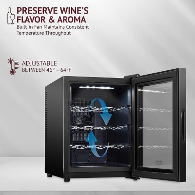 Image showing  12 Bottle Thermoelectric Wine Cooler, Quiet Freestanding Wine Fridge