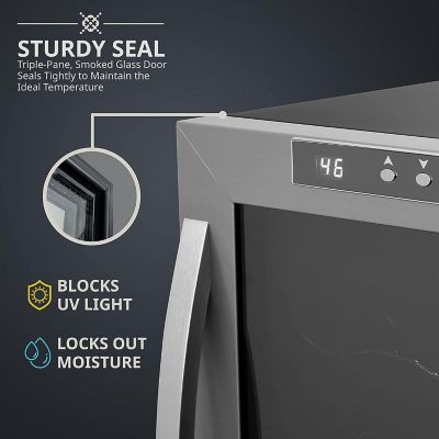 Image showing 5 th Schmecke 12 Bottle Thermoelectric Wine Cooler, Quiet Freestanding Wine Fridge