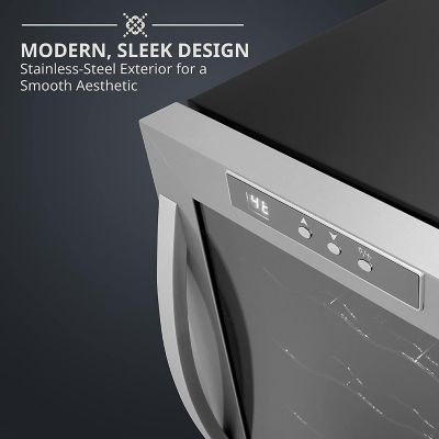 Image showing 6 th Schmecke 12 Bottle Thermoelectric Wine Cooler, Quiet Freestanding Wine Fridge
