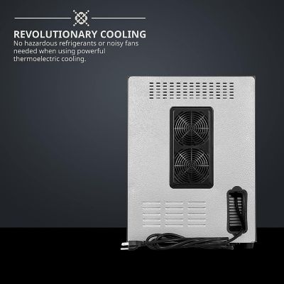 Image showing 7 th Schmecke 12 Bottle Thermoelectric Wine Cooler, Quiet Freestanding Wine Fridge