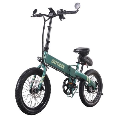 GOTRAX F1V2 Folding Electric Bike, Green