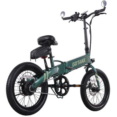 Image showing 5 th GOTRAX F1V2 Folding Electric Bike, Green