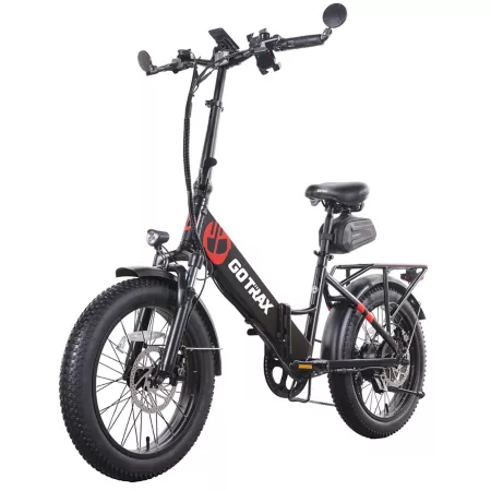 GOTRAX F2V2 folding electric bike black-red Electric Bikes