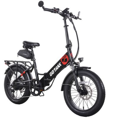 Image showing  F2V2 Folding Electric Bike, Black-Red