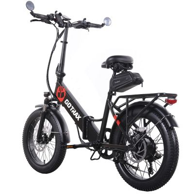 Image showing  F2V2 Folding Electric Bike, Black-Red