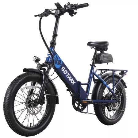 GOTRAX F2V2 Folding Electric Bike Cobalt Electric Bikes