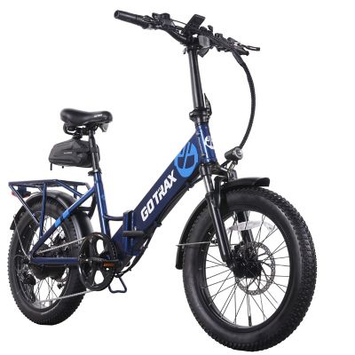 Image showing  F2V2 Folding Electric Bike, Cobalt