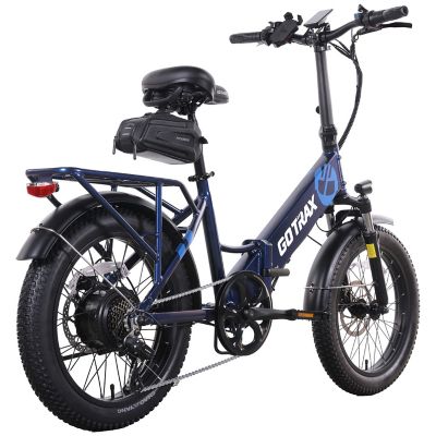 Image showing  F2V2 Folding Electric Bike, Cobalt