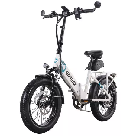 GOTRAX adult folding electric bike 500 W F2V2 white/green Electric Bikes