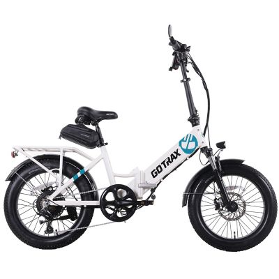 Image showing  Adult 500W F2V2 Folding Electric Bike, White/Green