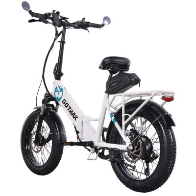Image showing  Adult 500W F2V2 Folding Electric Bike, White/Green
