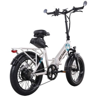 Image showing 5 th GOTRAX Adult 500W F2V2 Folding Electric Bike, White/Green