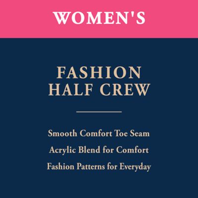Image showing  Women's Half Crew Socks, Color Block Stripe, 3-Pairs