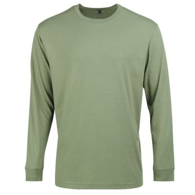 Blue Mountain Men's Jersey Crew Neck Long-Sleeve T-Shirt