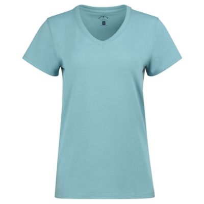 Blue Mountain Women's Short Sleeve V Neck T Shirt