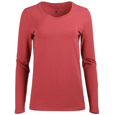 Image showing  Women's Solid Scoop Neck Long-Sleeve T-Shirt