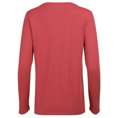 Image showing  Women's Solid Scoop Neck Long-Sleeve T-Shirt