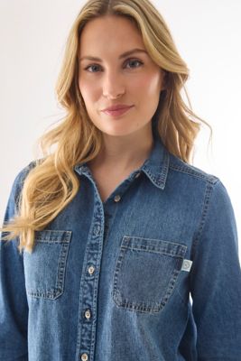 Image showing  Women's Everyday Chambray Long-Sleeve Shirt