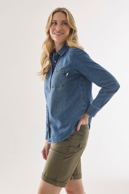 Image showing  Women's Everyday Chambray Long-Sleeve Shirt