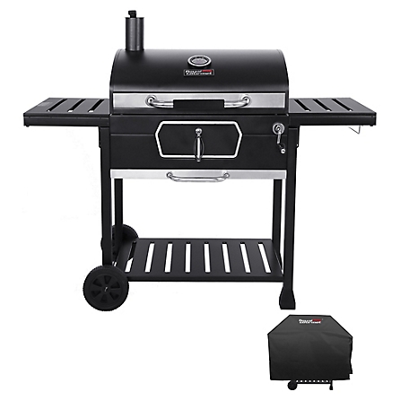 Royal Gourmet 30 in. Charcoal Grill with Cover and Side Tables for Picnic Camping, CD2030AC
