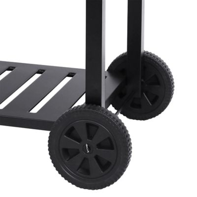 Image showing 6 th Royal Gourmet Barrel Charcoal Grill with Cover and Side Tables, 746 sq. in., Black