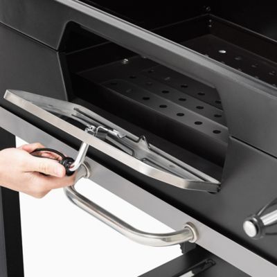 Image showing 9 th Royal Gourmet Barrel Charcoal Grill with Cover and Side Tables, 746 sq. in., Black