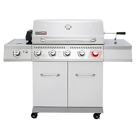 Royal Gourmet Stainless Steel 5-Burner Gas Grill with Rotisserie Kit and Side Burners, GA5404S