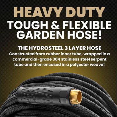 Image showing  5/8 in. x 100 ft. PRO Lightweight Kink-Free Stainless Steel Garden Hose